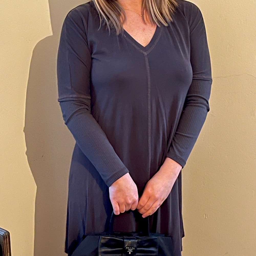 Gray long sleeve dress